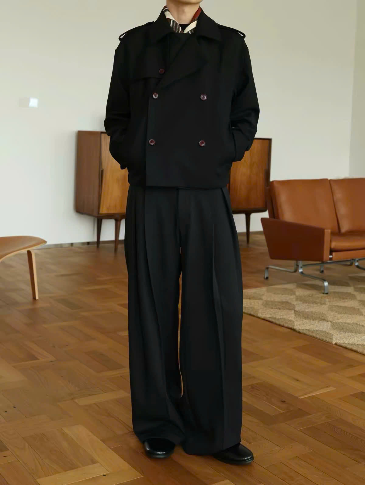 Short Wide Trench Coat