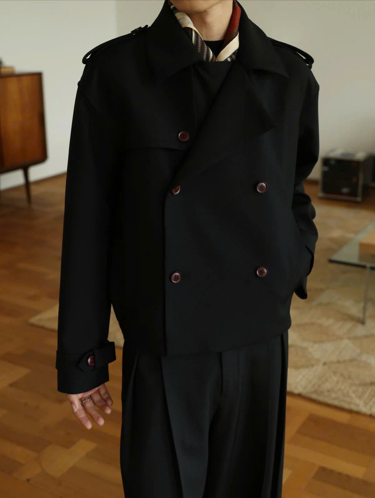 Short Wide Trench Coat