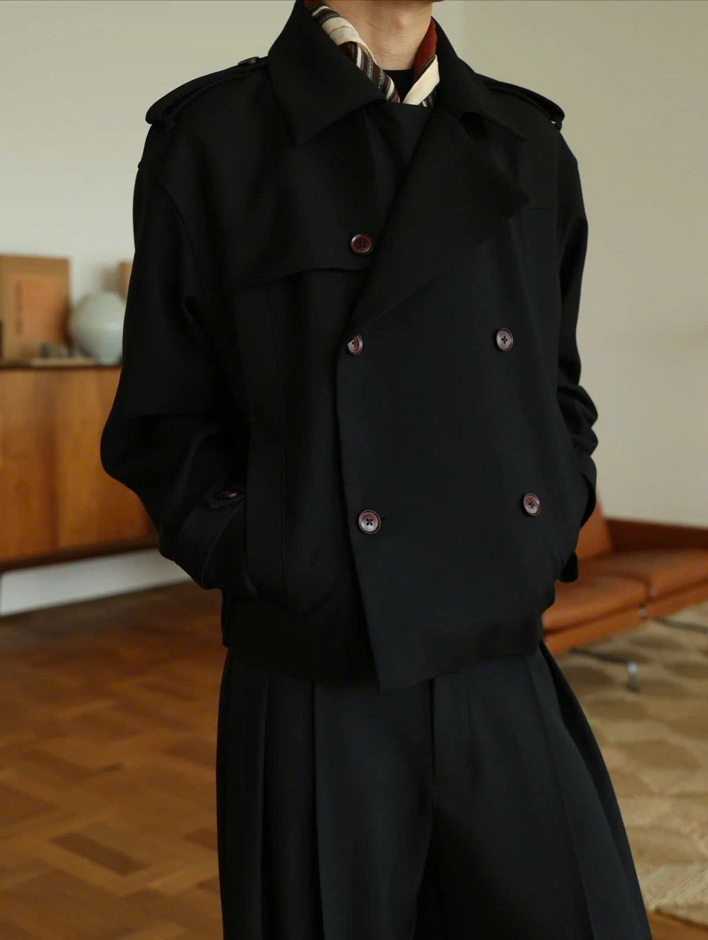 Short Wide Trench Coat