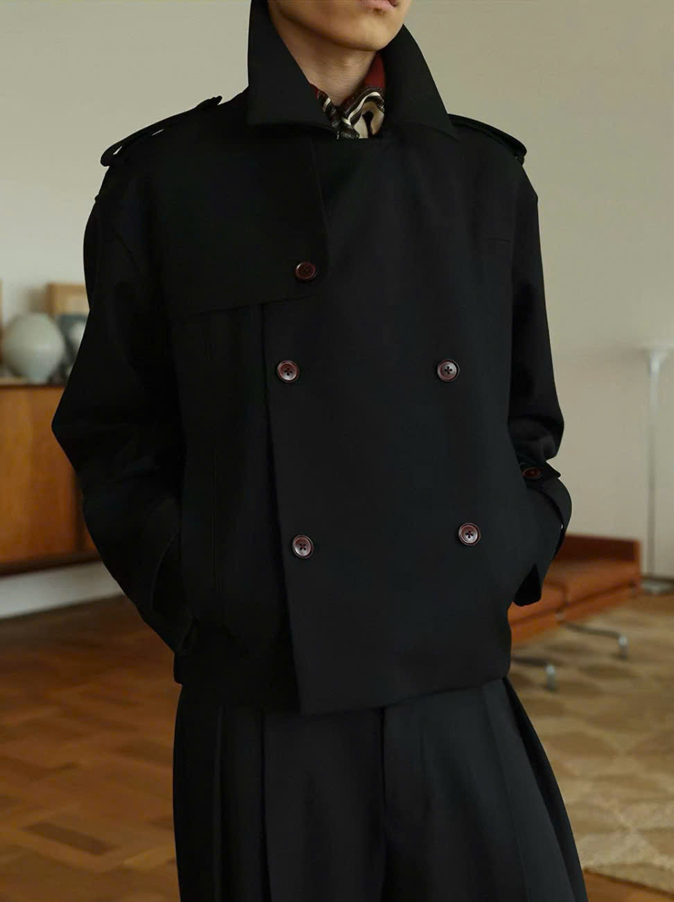 Short Wide Trench Coat