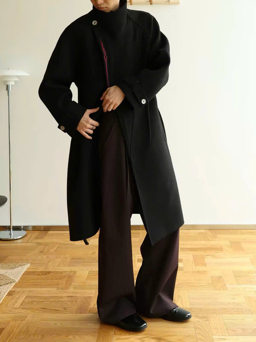 "Blood Mark" Belted Robe Coat