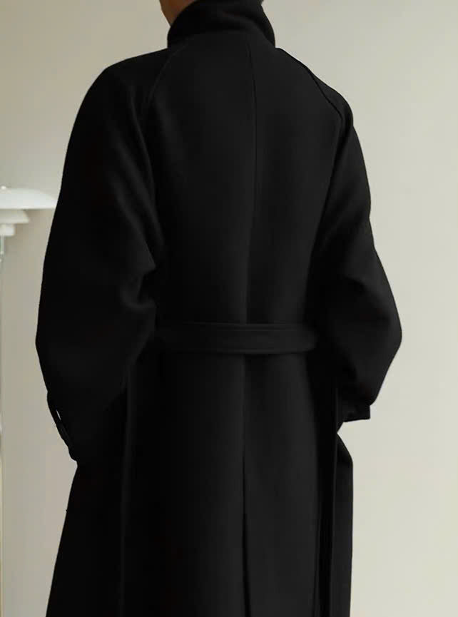 "Blood Mark" Belted Robe Coat