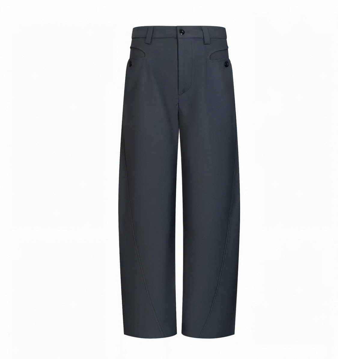 Curved-Knife Relaxed Trousers