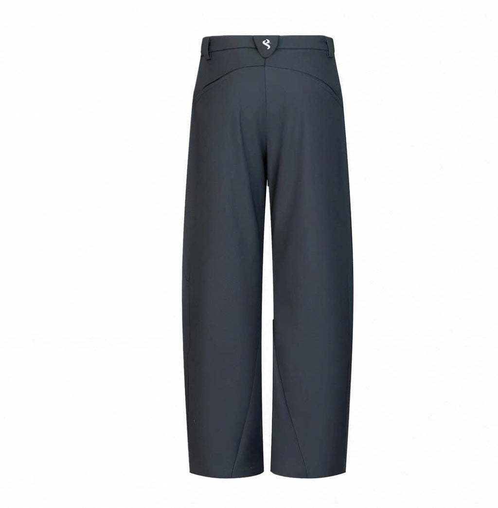 Curved-Knife Relaxed Trousers