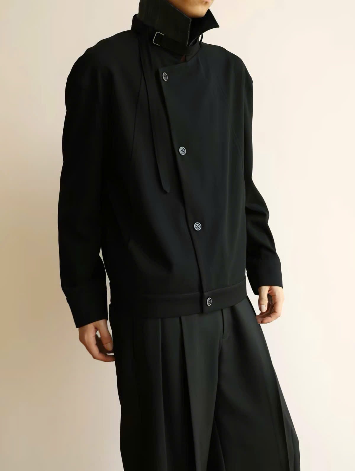 Textured Cross-Strap Jacket