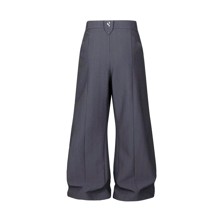 Loose Fit Pleated Buttoned Pants