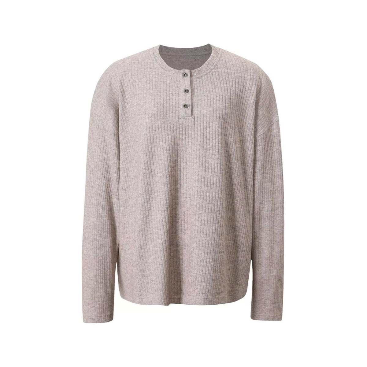 Long Sleeve Henley Knit