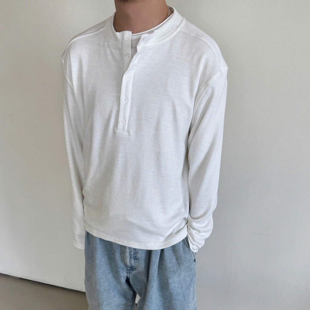 Long Sleeve Henley Shirt