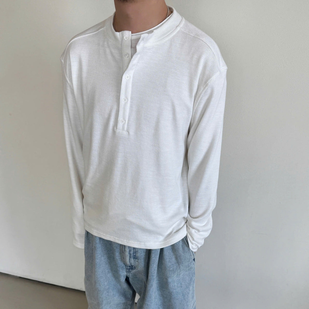 Long Sleeve Henley Shirt
