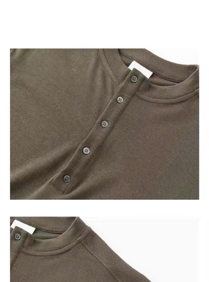 Long Sleeve Henley Shirt