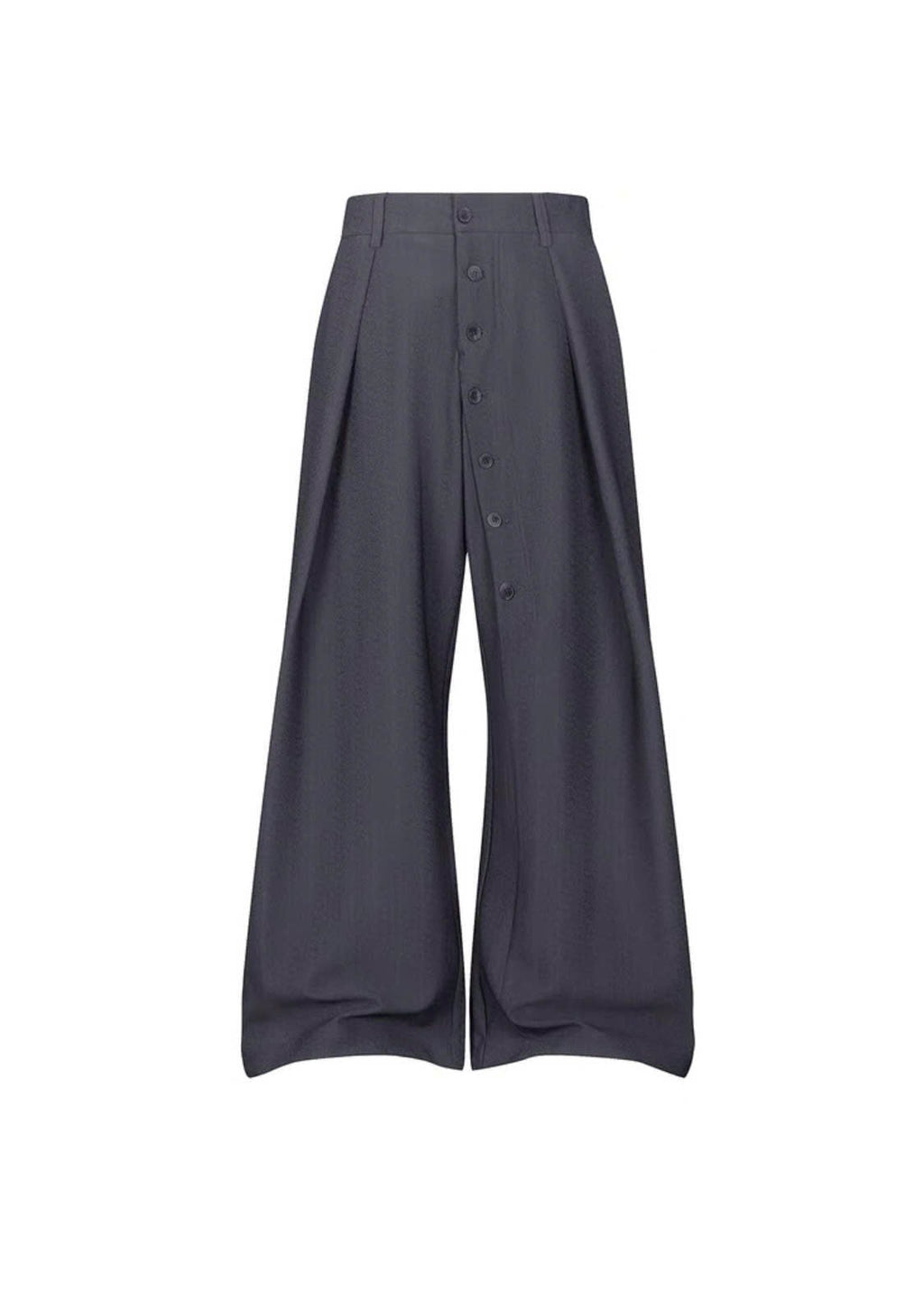Loose Fit Pleated Buttoned Pants