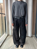 Pleated Baggy Denim