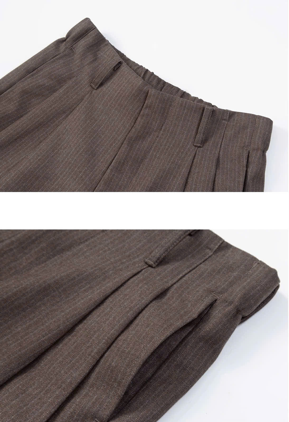 Striped Loose A-Line Straight Pants
