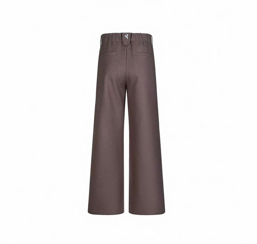 Striped Loose A-Line Straight Pants