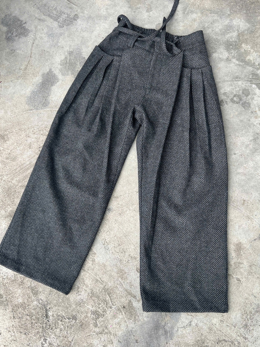 Triple Fold Wide Leg Trousers