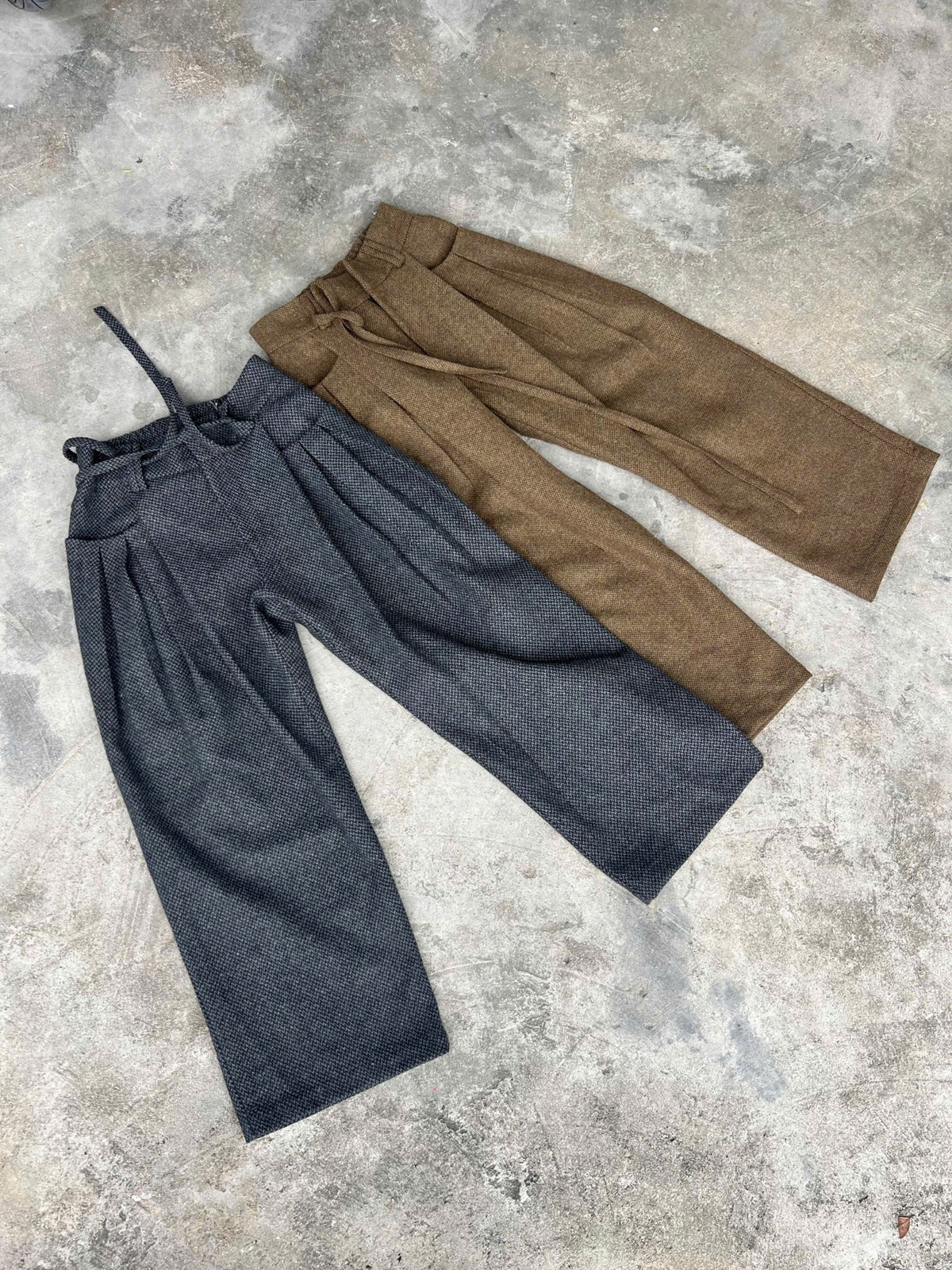 Triple Fold Wide Leg Trousers