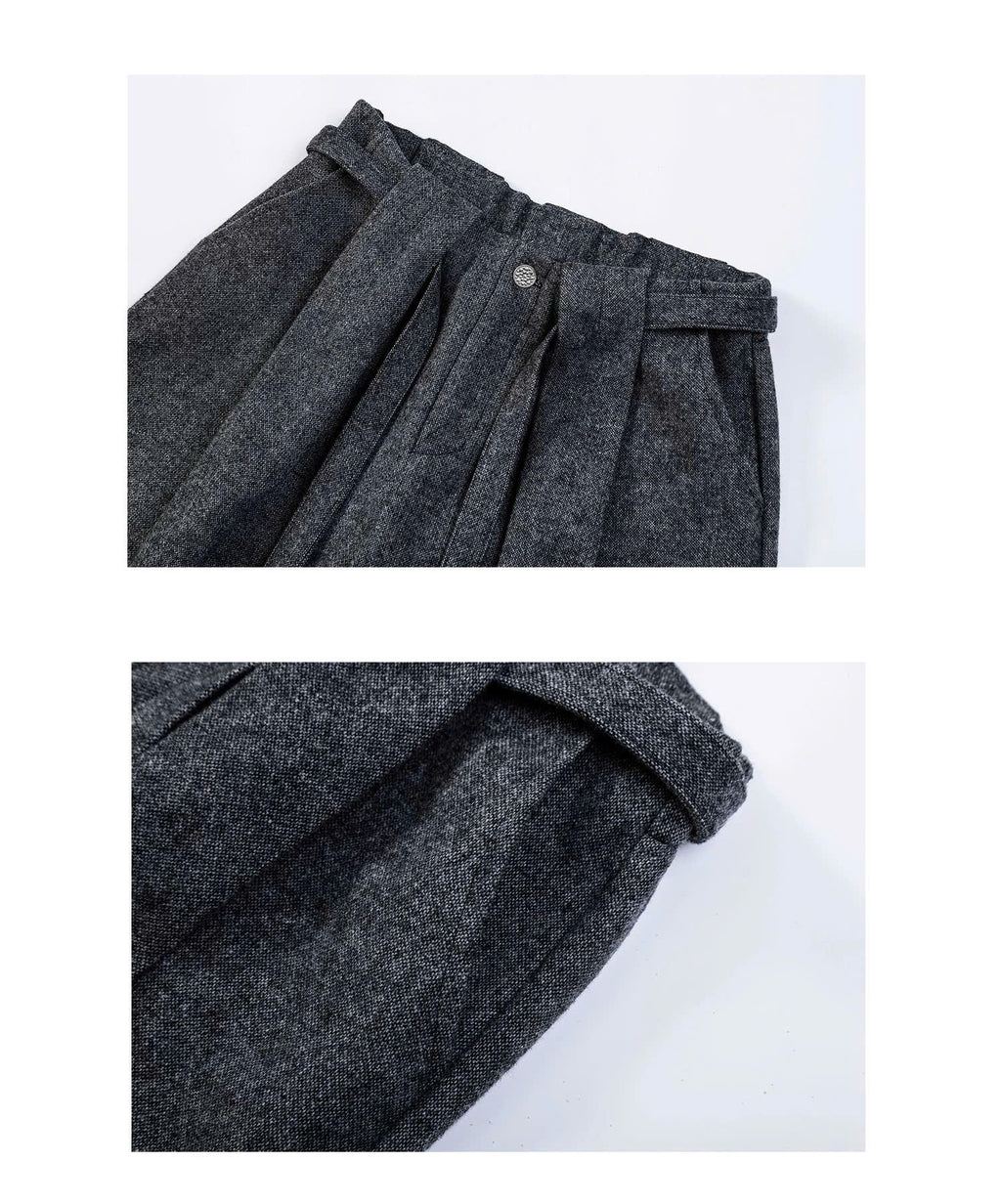 Pleated Belted Trousers