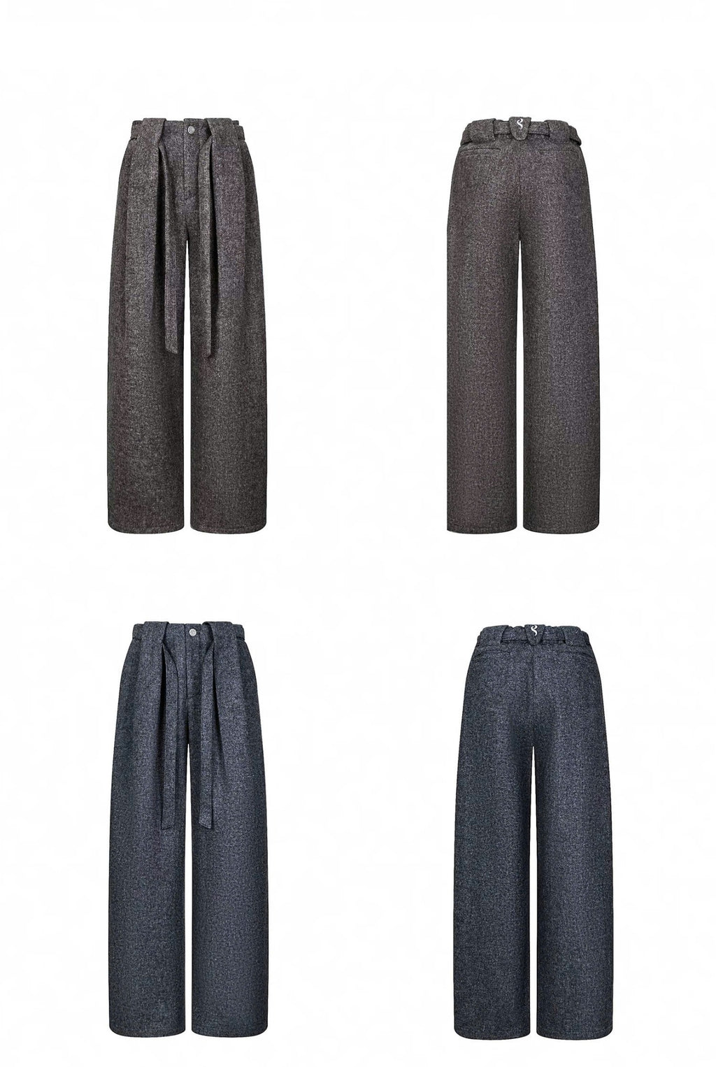 Pleated Belted Trousers