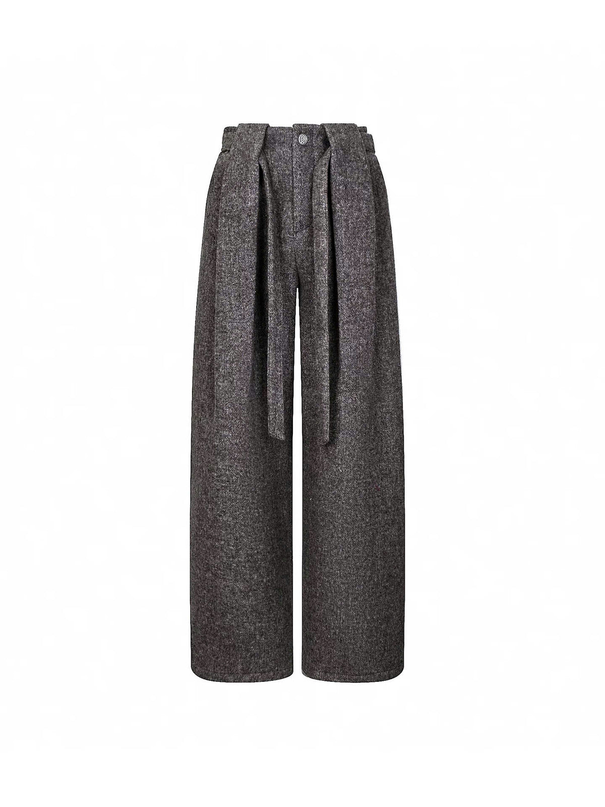 Pleated Belted Trousers