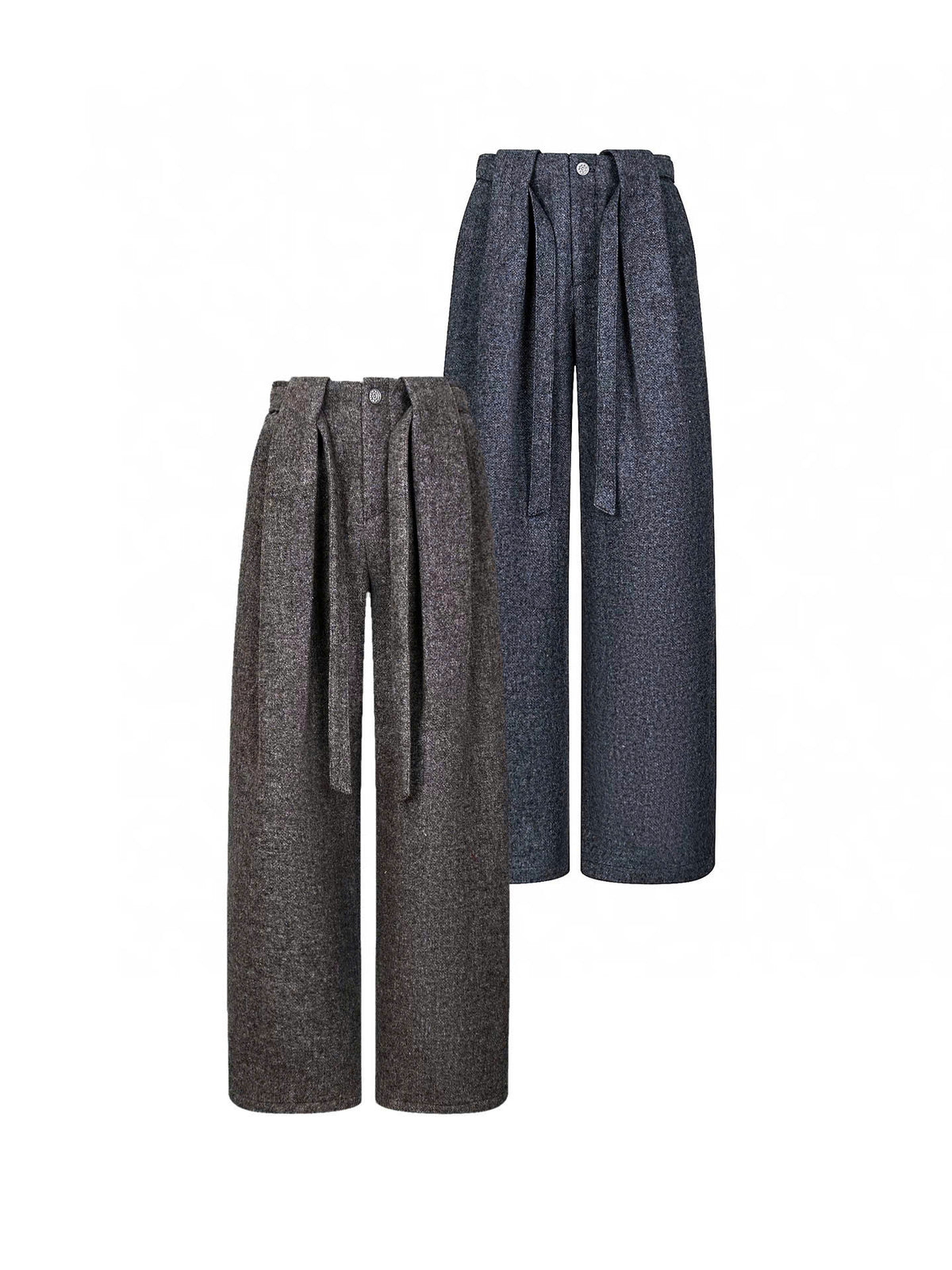 Pleated Belted Trousers