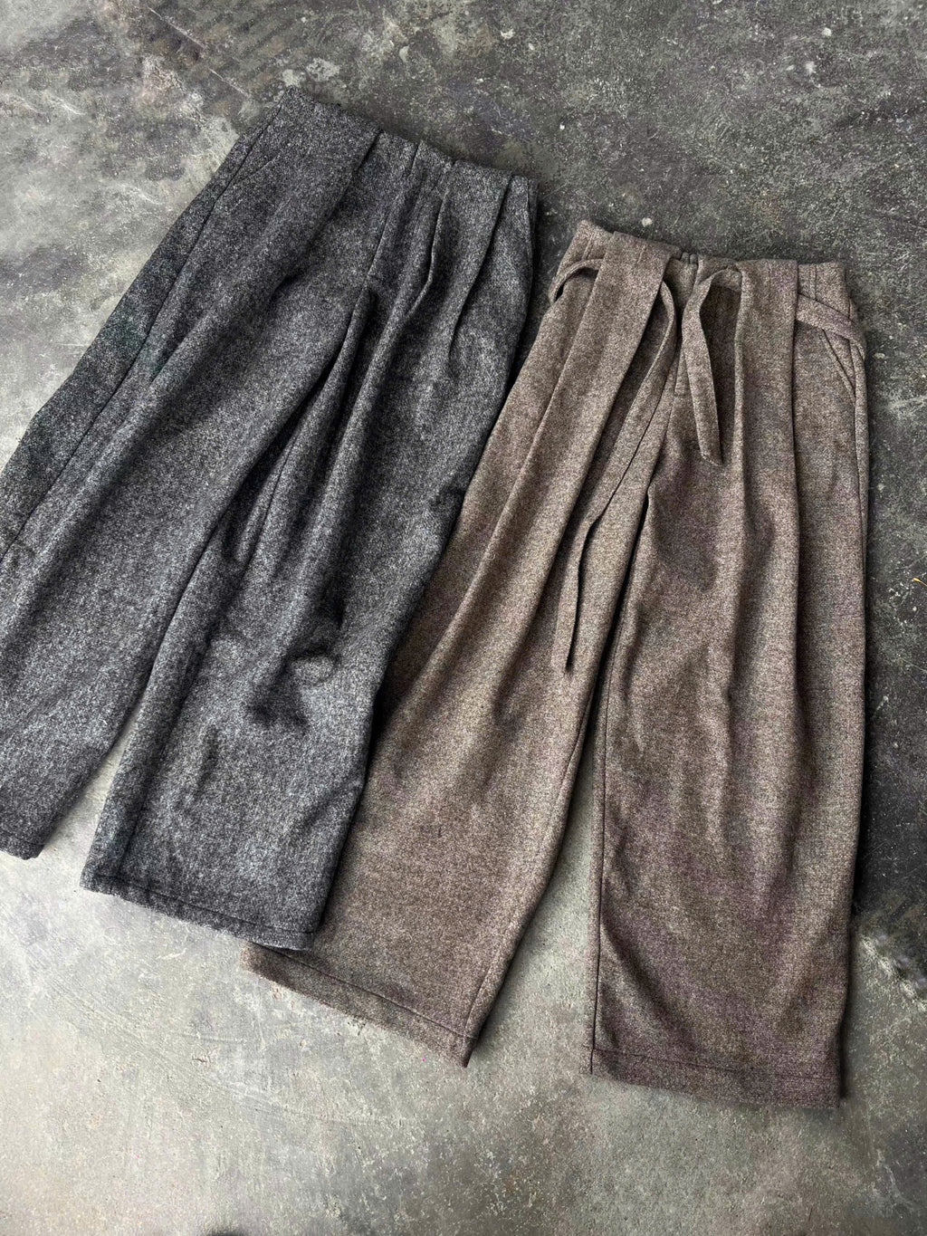 Pleated Belted Trousers