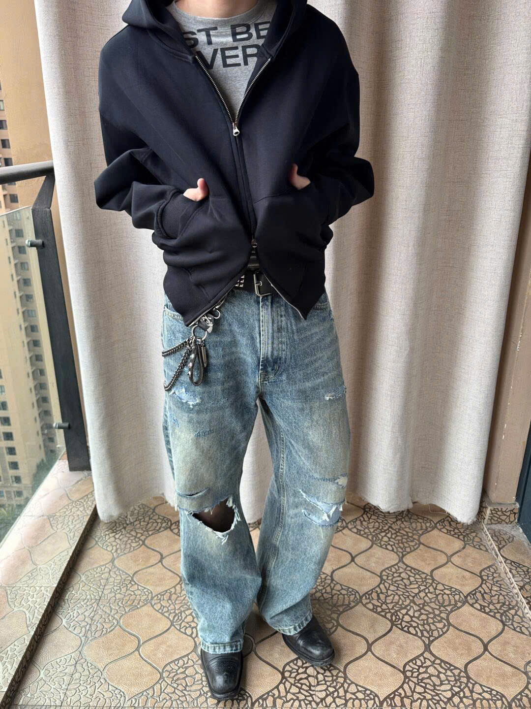 Washed Denim Jeans