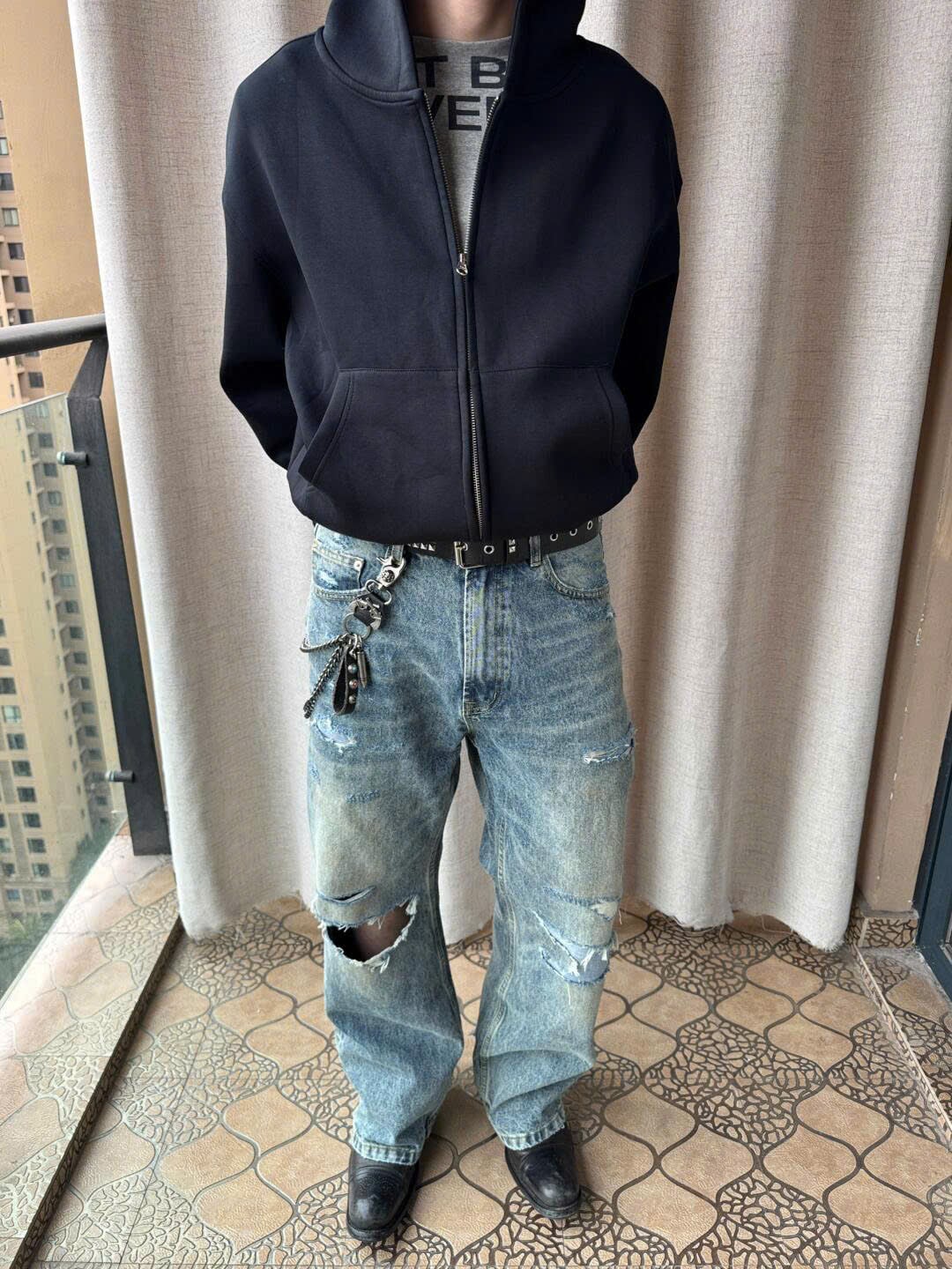 Washed Denim Jeans