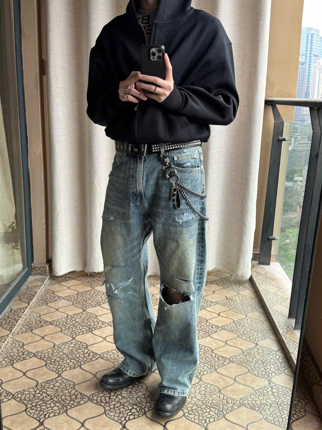 Washed Denim Jeans