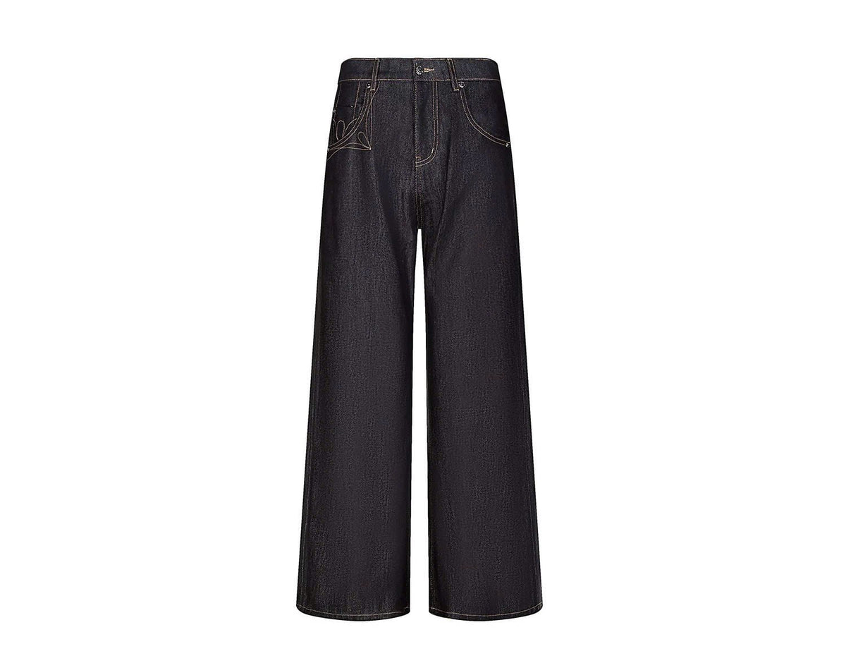 Pattern Wide Leg Pants