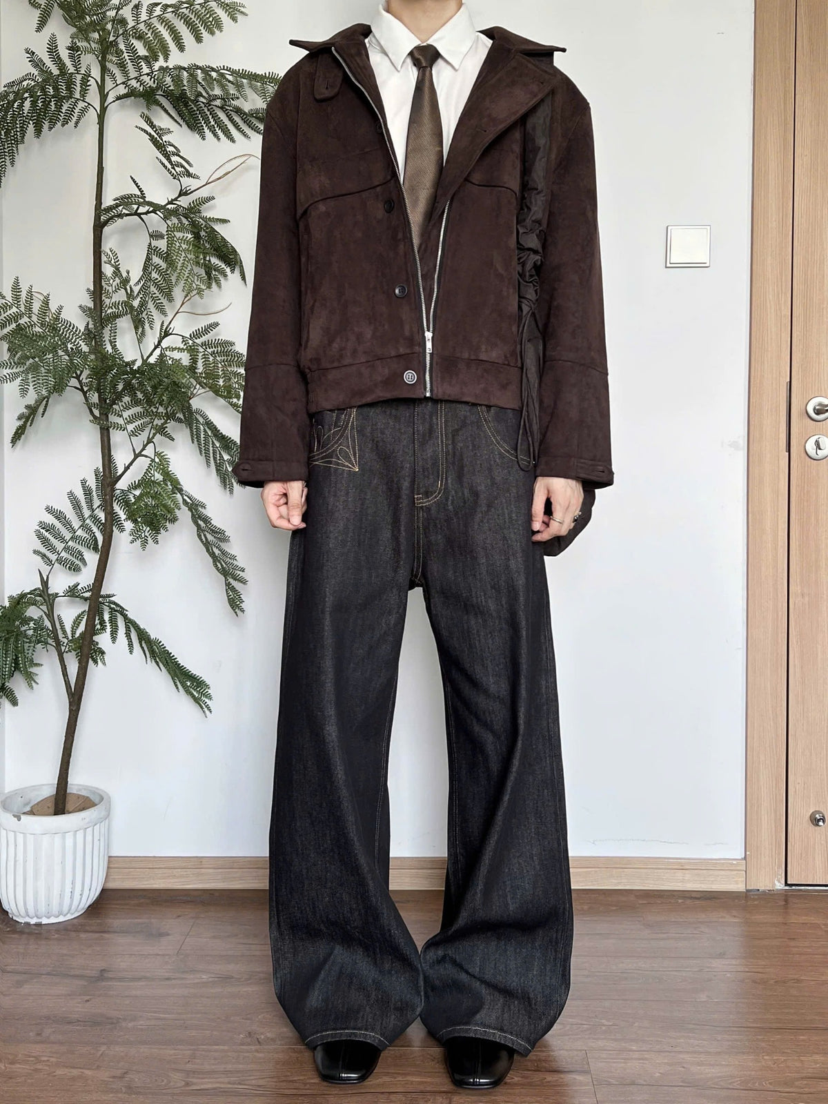 Pattern Wide Leg Pants