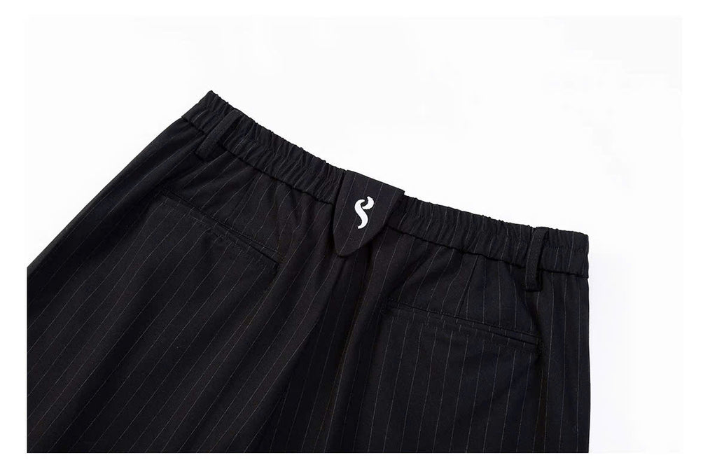 Striped Pleated Shorts