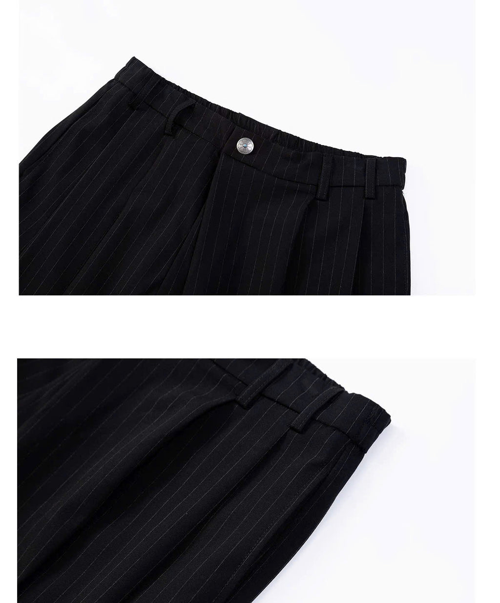 Striped Pleated Shorts