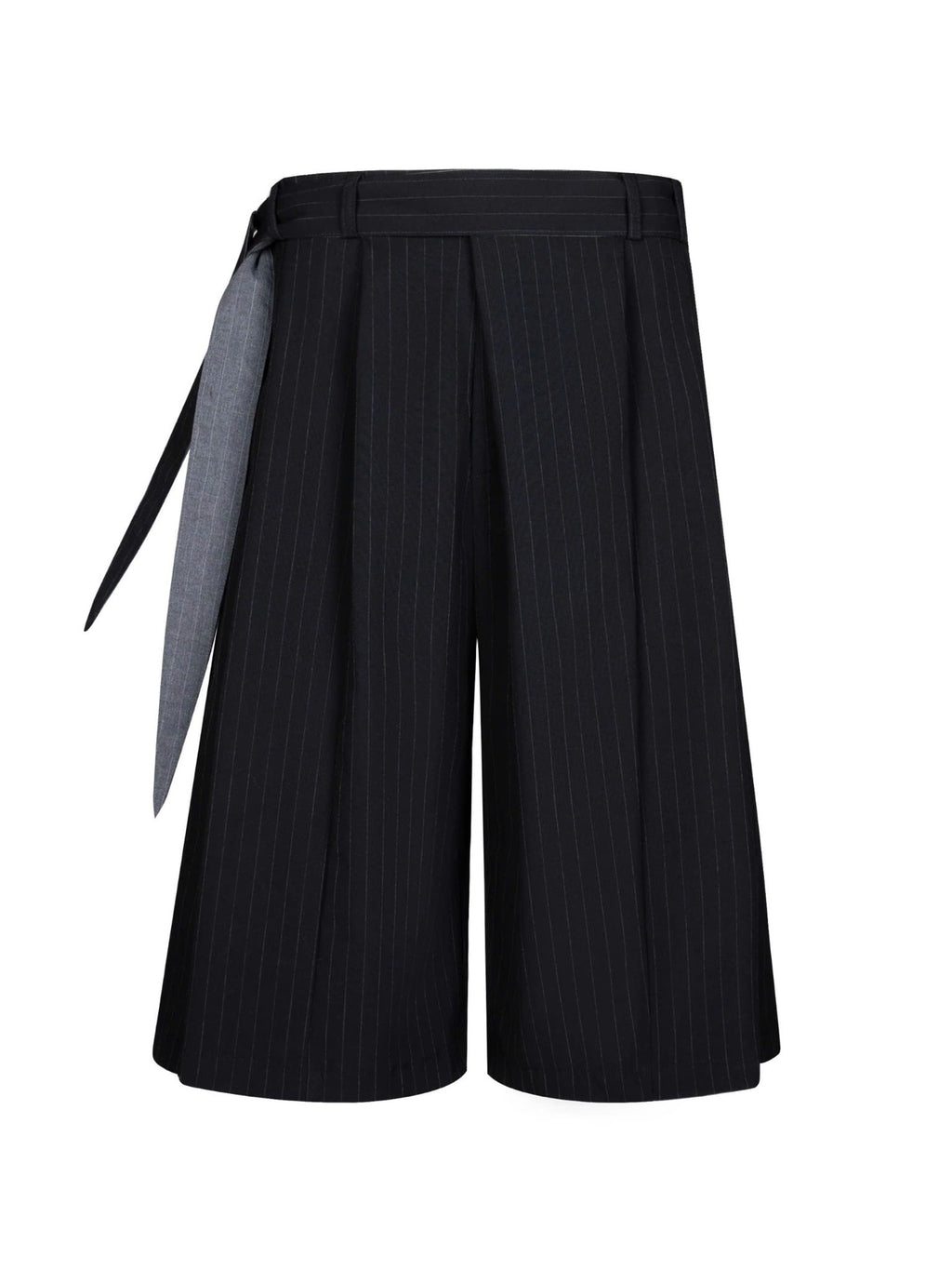 Striped Pleated Shorts