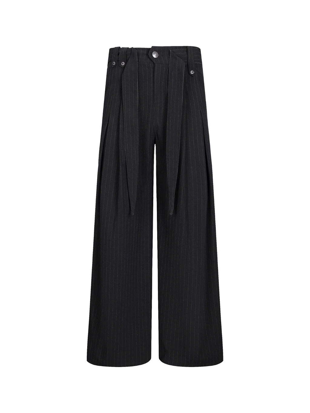Striped Pleated Trousers