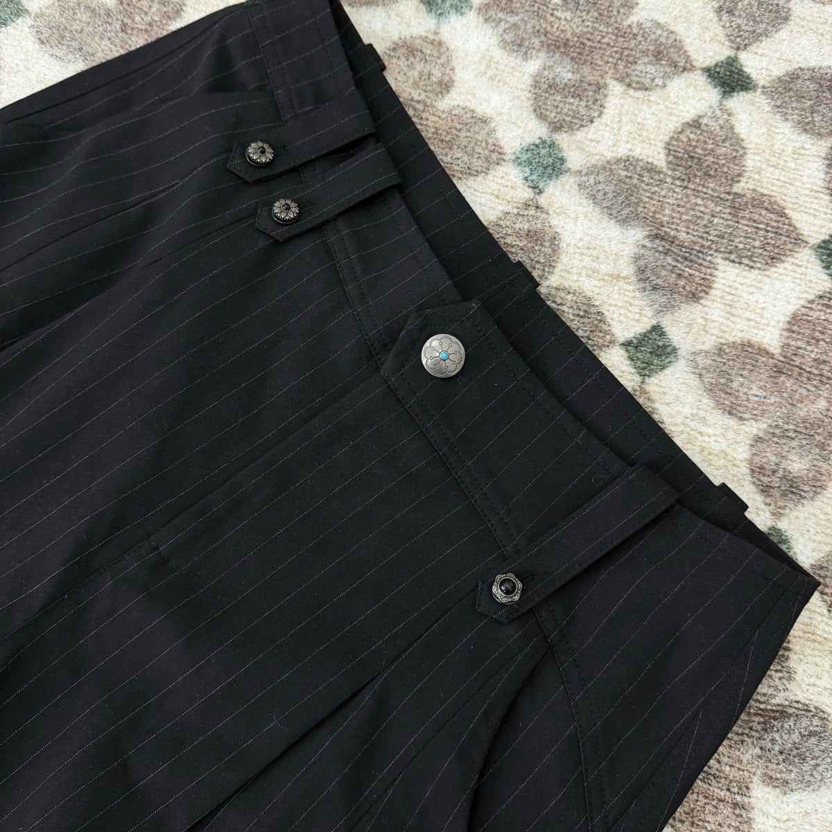 Striped Pleated Trousers